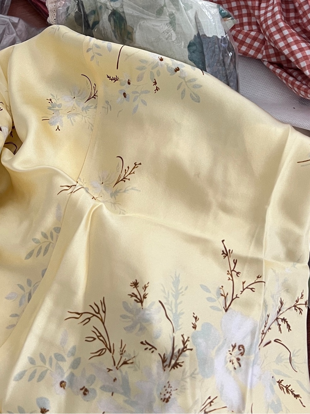 Doen Adelana Soft Yellow Floral Slip Dress, S - Picture 9 of 10